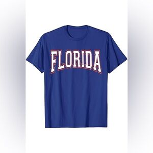 Port & Co. Short Sleeve University of Florida Blue Orange & White T Shirt Medium